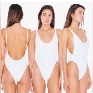 American Apparel SWIM White One Piece Swimsuit sz XS